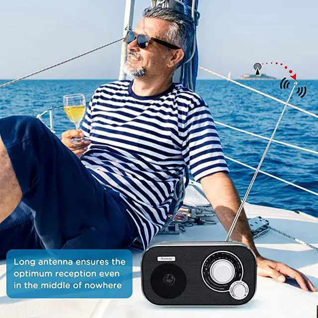 Alt view image 5 of 7 - Portable AM FM Radio with Great Reception Battery Operated Radio AC Outlet Powered Radios with Headphone Jack Handheld Transistor Radios Small Gifts for Seniors Emergency Indoor Outdoor