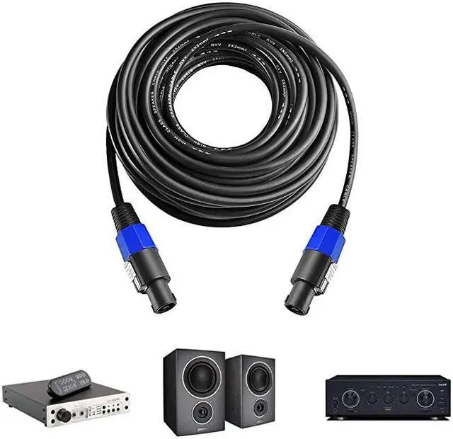 Alt view image 7 of 7 - 4X 25 Feet Professional Speakon to Speakon Cables Wire, 12 Gauge AWG 2-Conductor Audio Amplifier Speaker Cord, 4 Pack
