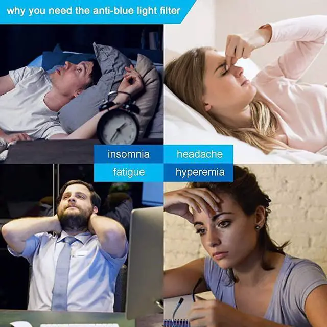 Alt view image 6 of 6 - 2022 inch Computer Blue Light Blocking Screen Protector AntiUV Eye Protection Filter Film for Diagonal 2021522 inch 169 Widescreen Desktop PC LED Monitor Panel1929 x 1248 inchL x W