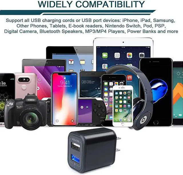 Alt view image 6 of 6 - USB Power Adapter Wall Plug  2Pack 5V21A Fast Charging Cell Phone Cube HomeTravel Wall Charger Block Box Brick Base for Phone XSXR1087 Pad Samsung Galaxy LG HTC More USB Plug