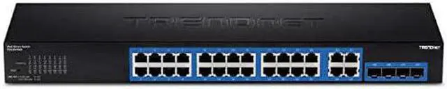 Alt view image 4 of 6 - 28Port Gigabit Web Smart Switch 24 x Gigabit Ports 4 x Shared Gigabit Ports RJ45SFP VLAN QoS LACP IPv6 56Gbps Switching Capacity TEG284WSBlack