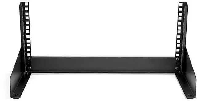 Alt view image 4 of 6 - 4U Open Frame Desktop Rack 2 Post Free Standing Network Equipment Rack for up to 66 lbs RK4OD