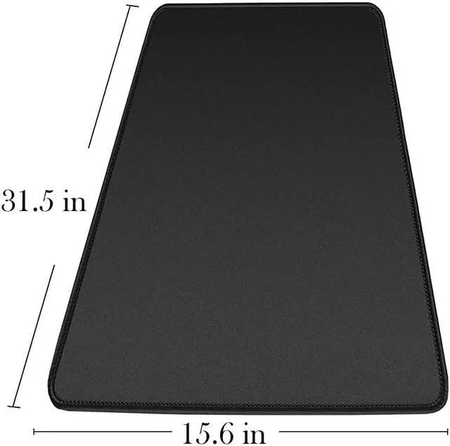 Alt view image 6 of 7 - Extended Gaming Mouse Pad with Stitched Edges 315X157In Durable NonSlip Natural Rubber Base Waterproof Computer Keyboard Pad Mat for Esports ProsGamerDesktopOfficeHomeBlack