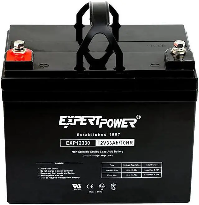 Alt view image 2 of 6 - 12v 33ah Rechargeable Deep Cycle Battery EXP1233