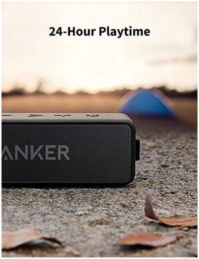 Alt view image 5 of 6 - Soundcore 2 Portable Bluetooth Speaker with 12W Stereo Sound Bluetooth 5 Bassup IPX7 Waterproof 24Hour Playtime Wireless Stereo Pairing Speaker for Home Outdoors Travel