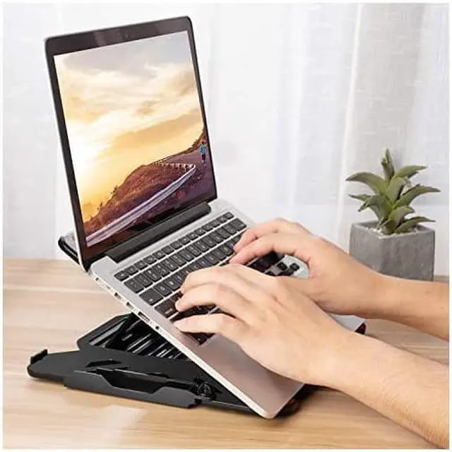 Alt view image 6 of 7 - Stand Adjustable Computer Stand MultiAngle Stand Phone Stand Portable Foldable Riser Notebook Holder Stand Compatible for 10 to 17 s