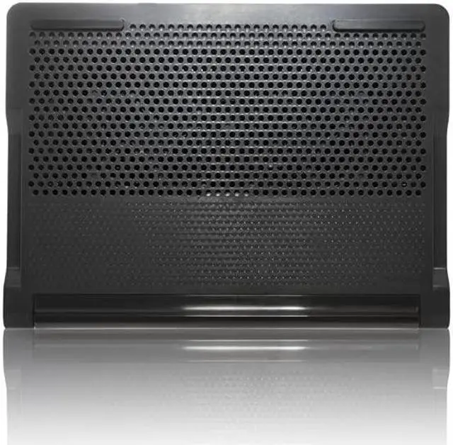 Alt view image 4 of 5 - Portable Chill Hub and Chill Mat with Fan Ventilation Prevents Overheating 4Port USB Hub Rubber Grips Cooling Pad for up to 17Inch Laptop Black AWE81US