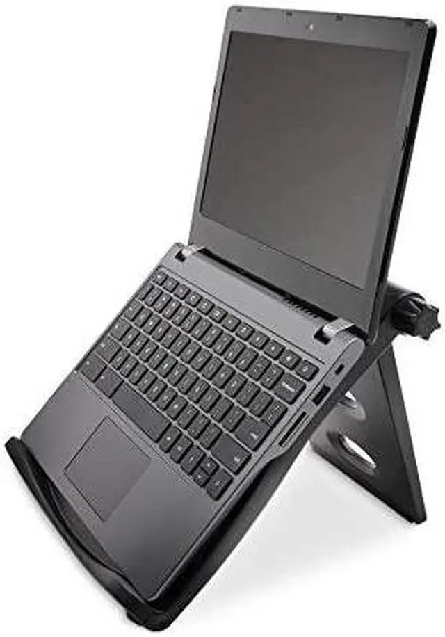Alt view image 3 of 7 - Easy Riser Portable Ergonomic Laptop Cooling Stand (12"-17") for Laptops, Chromebooks Macbooks and Wacom Devices – Black (K52788WW)