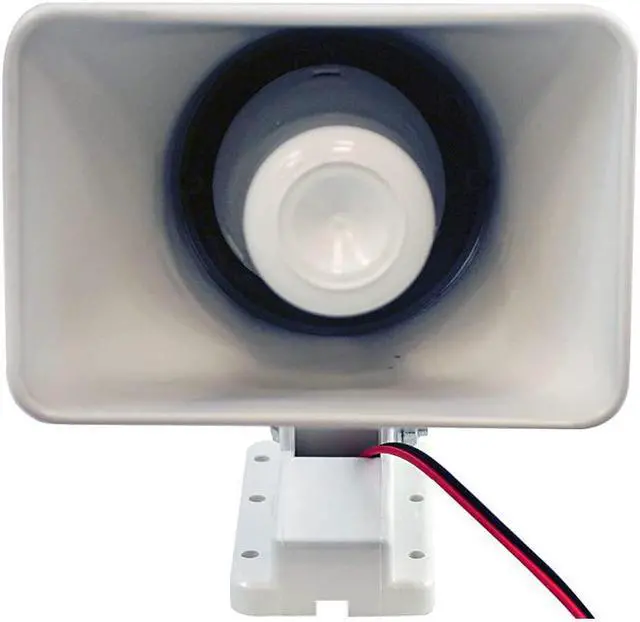 Alt view image 3 of 4 - Indoor Outdoor PA Horn Speaker 6 Portable PA Speaker with 8 Ohms Impedance 50 Watts Peak Power Mounting Bracket Hardware Included  PHSP4 White