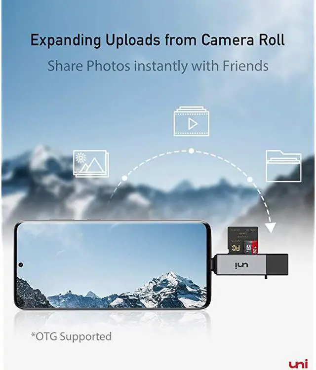 Alt view image 4 of 7 - SD Card Reader  USB C Memory Card Reader Adapter USB 30 Supports SDMicro SDSDHCSDXCMMC Compatible for MacBook Pro MacBook Air iPad Pro 2018 Galaxy S20 Huawei Mate 30 and More