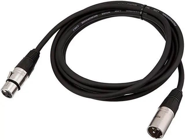 Alt view image 4 of 4 - Basics XLR Male to Female Microphone Cable 10 Feet Black
