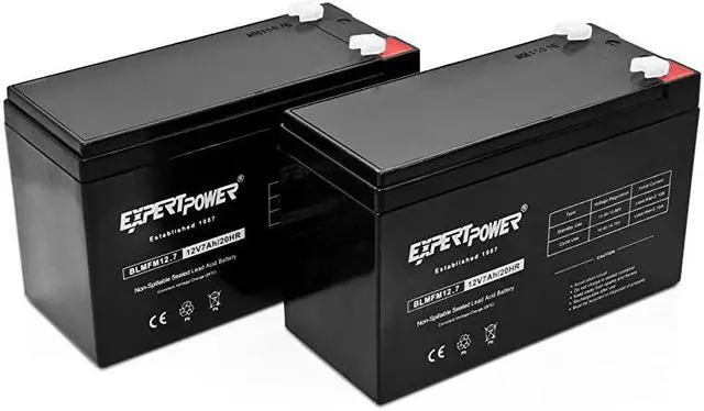 Main image of Standard 12V 7AH Rechargeable SLA Battery EXP12702 2 Pack