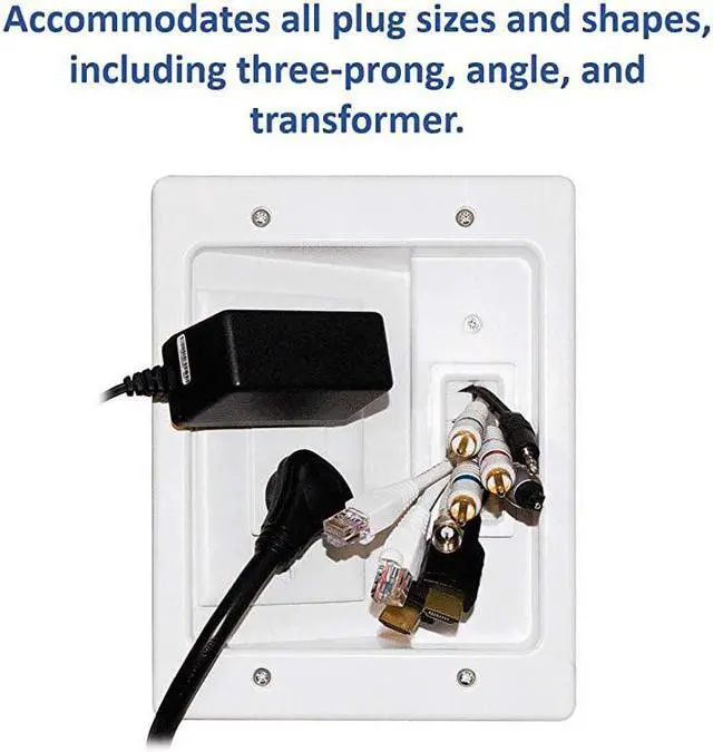 Alt view image 6 of 7 - Home Office Theater Home Theater In Wall TV Power Kit White 51 HT2102WHV1