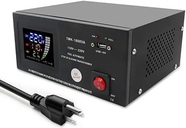 Alt view image 4 of 7 - TMK1600VA 1500W Smart Auto Step Up amp Step Down Voltage Transformer Converter110120 Volt 220240 VoltSoft Startwith LED Display220V to 110V 110V to 220V