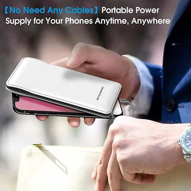 Alt view image 3 of 7 - Portable Charger with Built in Cable  Portable Charger for iPhone 10000mah Power Bank iPhone Charger Portable Type C Battery Pack Charger USB C Cell Phone Charger Portable