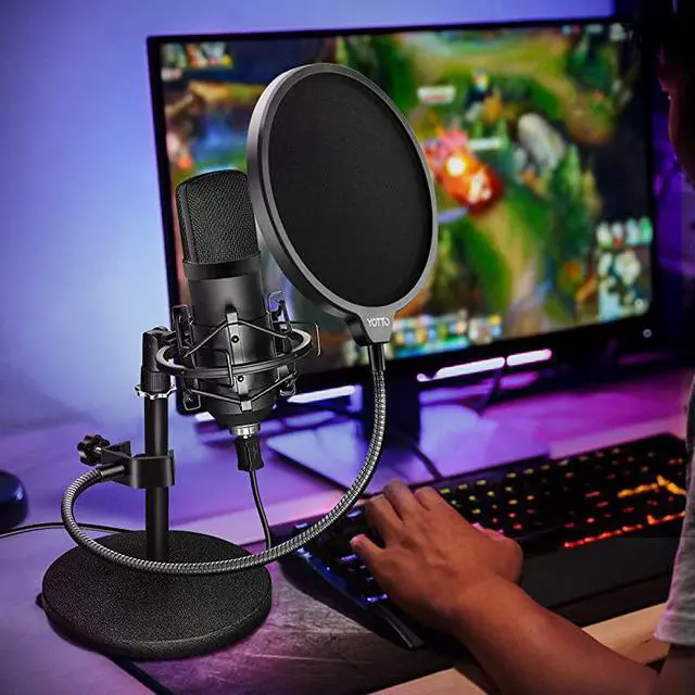 Alt view image 5 of 7 - Microphone Pop Filter Studio Windscreen Mic Cover Mask Shield with Flexible Gooseneck and Clamp for Blue Yeti Audio Technica and All Microphones