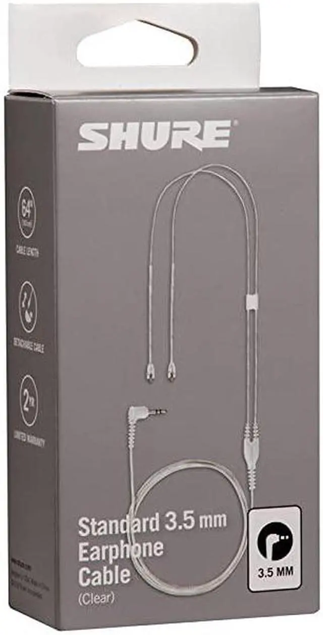 Alt view image 3 of 3 - EAC64CL Detachable 64 Earphone Cable for  SE Earphones Clear