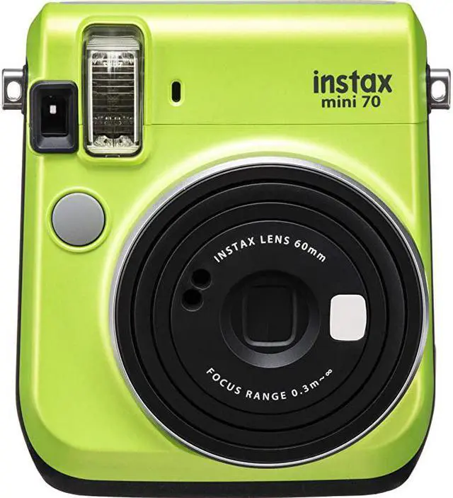 Alt view image 2 of 6 - Instax Mini 70 Instant Film Camera Kiwi Green and Instax Mini Rainbow Film Value Pack 10 Images