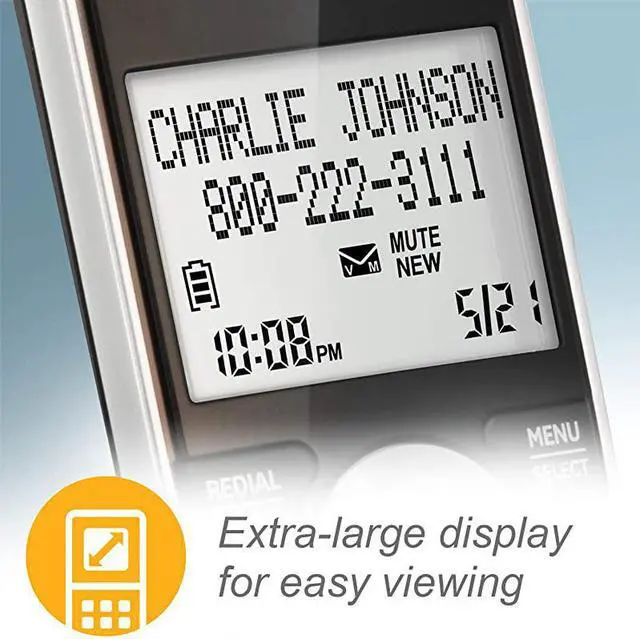 Alt view image 3 of 5 - TL86003 Accessory Cordless Handset SilverBlack | Requires TL86103 to Operate
