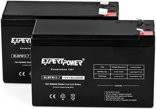 Alt view image 2 of 4 - Standard 12V 7AH Rechargeable SLA Battery EXP12702 2 Pack