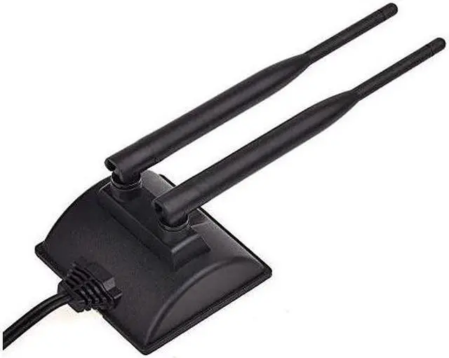 Alt view image 3 of 7 - Dual WiFi Antenna with RPSMA Male Connector 24GHz 5GHz Dual Band Antenna Magnetic Base for PCIE WiFi Network Card USB WiFi Adapter Wireless Router Mobile Hotspot