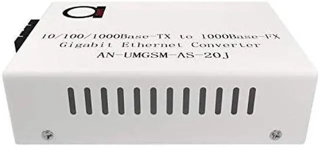 Alt view image 7 of 7 - Mode Gigabit Fiber Media Converter BuiltIn Fiber Module 20 km 1242 miles SC to UTP Cat5e Cat6 101001000 RJ45 Auto Sensing Gigabit or Fast Ethernet Speed Jumbo Frame LLF Support