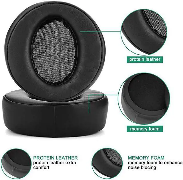 Alt view image 4 of 7 - Replacement Ear Pads Earpads Cup Cover Memory Foam Cushion for Sony MDRXB950BT XB950B1 XB950N1 XB950AP Bluetooth Wireless Headphones 2 Pieces Black