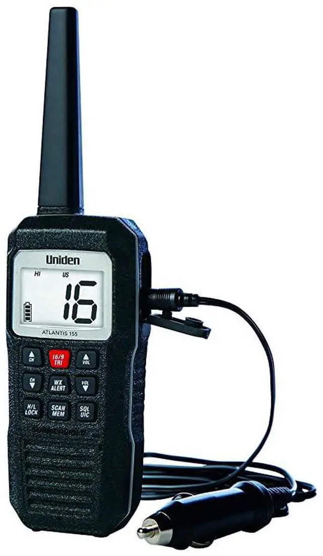 Alt view image 4 of 6 - Atlantis 155 Handheld TwoWay VHF Marine Radio Floating IPX7 Submersible Waterproof DualColor Screen All USAInternationalCanadian Marine Channels NOAA Weather Alert 10 Hour Battery