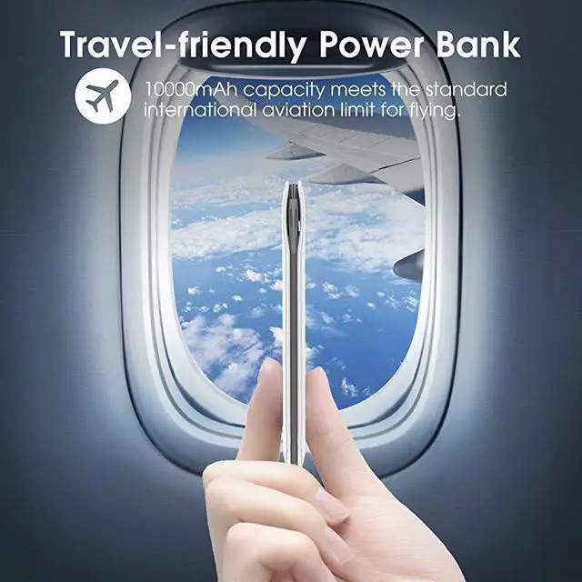 Alt view image 5 of 7 - Portable Charger with Built in Cable  Portable Charger for iPhone 10000mah Power Bank iPhone Charger Portable Type C Battery Pack Charger USB C Cell Phone Charger Portable