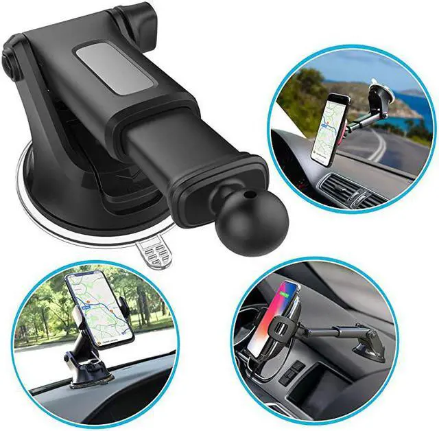 Alt view image 3 of 7 - Suction Cup Mount Part with Dashboard Pad Disc 172mm Ball Joint Suction Cup with Adhesive Mounting Disk for Phone Mount Phone Holder Magnetic Mount WindshieldGPS