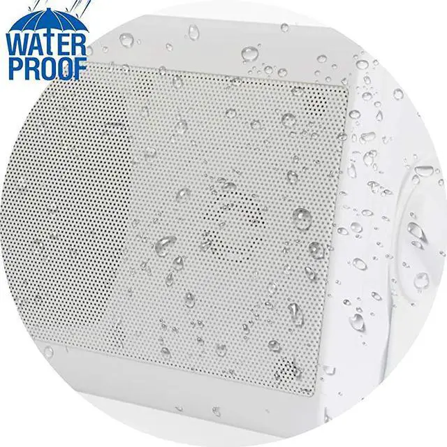 Alt view image 3 of 6 - 4 Inches Indoor Outdoor Speakers Waterproof Patio Deck Wall Mount Speakers