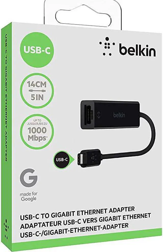 Alt view image 4 of 5 - USB-IF Certified USB Type C (USB-C) to Gigabit Ethernet Adapter, Compatible with USB-C Devices including New MacBook, MacBook Pro (2016), XPS and ChromeBook Pixel (F2CU040btBLK)