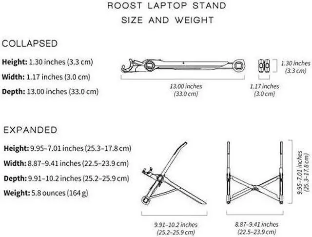 Alt view image 7 of 7 - Laptop Stand Adjustable and Portable Laptop Stand PC and MacBook Stand Made in USA