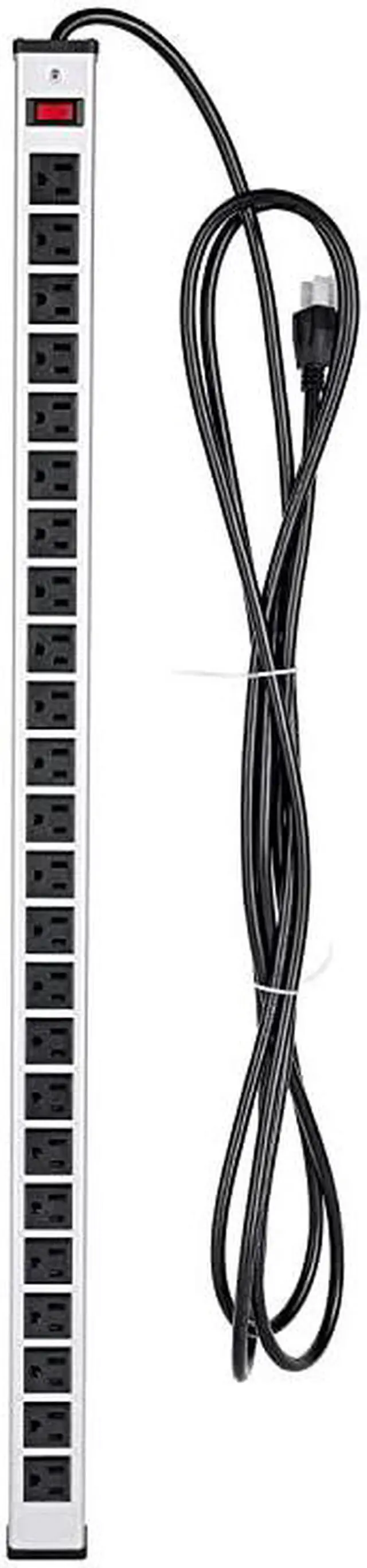 Alt view image 5 of 5 - Protector Power Strip 24outlet ETL Certified Long Heavy Duty Metal Power Strip with 15Foot Long Extension Power Cord