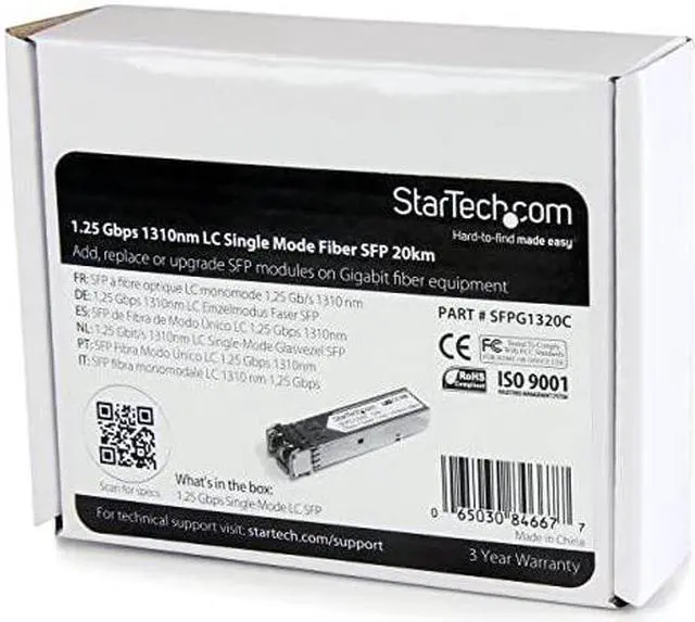 Alt view image 5 of 5 - com Cisco GLCLHSMD Compatible SFP Module 1000BASELH 1GbE Single Mode Fiber SMF Optic Transceiver 1GE Gigabit Ethernet SFP LC 20km 1310nm DDM Cisco Firepower IE2000 IE4000 SFPG1320C