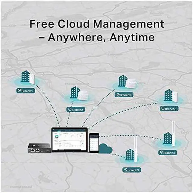 Alt view image 7 of 7 - Omada AC1350 Gigabit Ceiling Mount Wireless Access Point | Business Mesh WiFi Solution | MUMIMO Seamless Roaming | PoE Powered | SDN Cloud Access Omada app for Easy Management EAP225