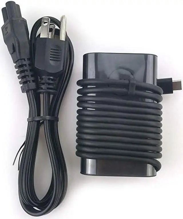 Alt view image 2 of 5 - Dell Laptop Charger 45W watt USB Type C USBC AC Power Adapter Include Power Cord for Dell XPS 13 9365 9370 9380Latitude 7275 7370 5175 5285 52902in1 73902in1LA45NM1500HDCY5