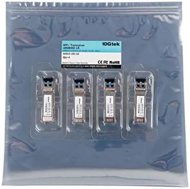 Alt view image 5 of 6 - SFP+ Transceiver, 10G 1310nm SMF, up to 10 km, Compatible with Cisco SFP-10G-LR, Meraki MA-SFP-10GB-LR, Ubiquiti UF-SM-10G, Mikrotik, Supermicro, Netgear and More, Pack of 4