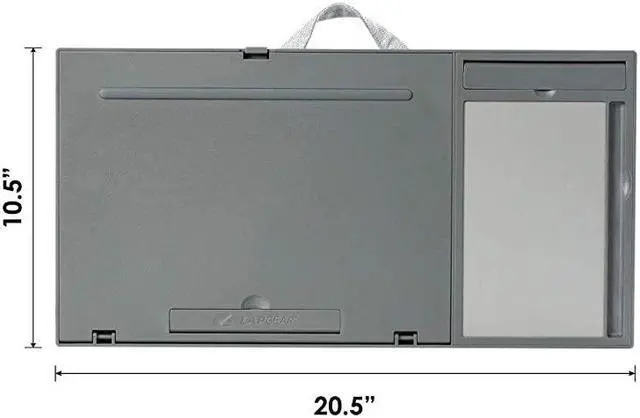 Alt view image 5 of 5 - Ergo Pro Lap Desk with 20 Adjustable Angles Mouse Pad and Phone Holder Gray Fits up to 156 Inch Laptops and Most Tablets Style No 49405