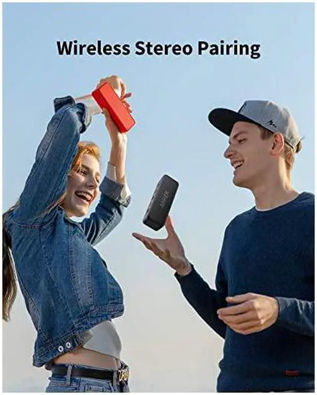 Alt view image 6 of 6 - Soundcore 2 Portable Bluetooth Speaker with 12W Stereo Sound Bluetooth 5 Bassup IPX7 Waterproof 24Hour Playtime Wireless Stereo Pairing Speaker for Home Outdoors Travel