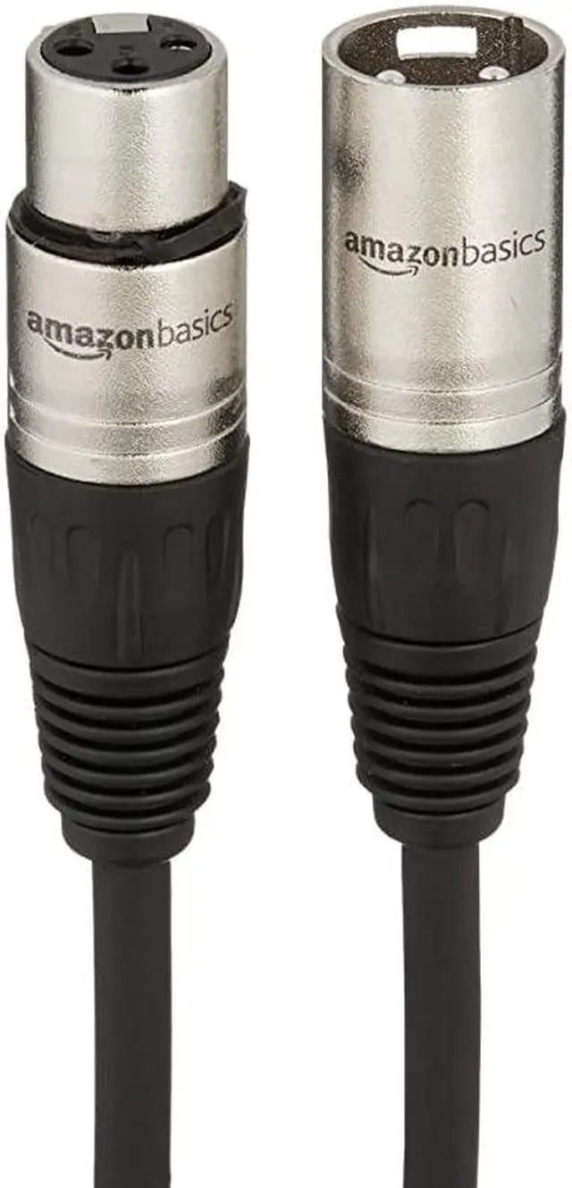 Alt view image 3 of 4 - Basics XLR Male to Female Microphone Cable 10 Feet Black