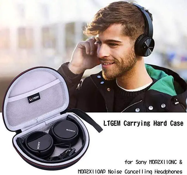 Alt view image 2 of 7 - EVA Hard Case for Sony MDRZX110NC amp MDRZX110AP Noise Cancelling Headphones Travel Protective Carrying Storage Bag