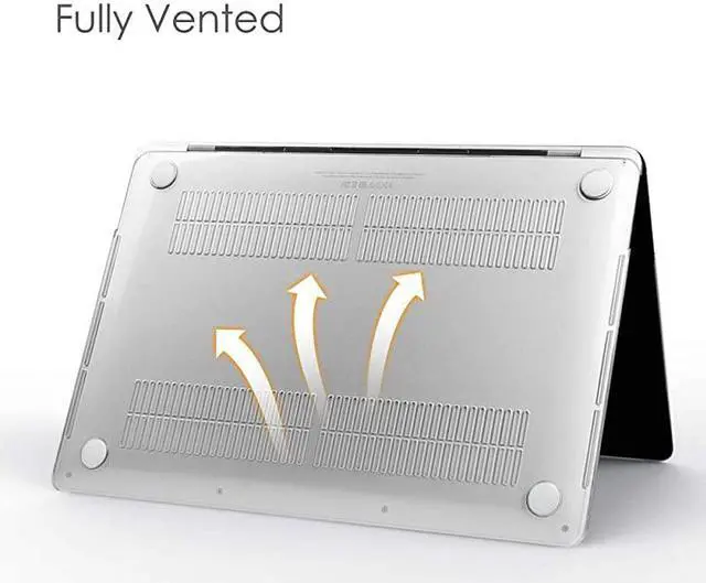 Alt view image 5 of 7 - Case for MacBook Pro 13 2019 2018 2017 2016 Release Protective Snap On Hard Shell Cover for MacBook Pro 13 Inch A2159 A1989 A1706 A1708 withWithout Touch Bar and Touch ID CryClear