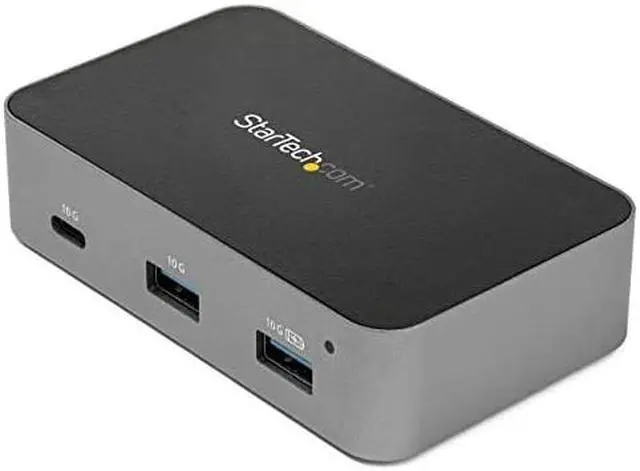 Main image of com 4Port USB C Hub USB 31 Gen 2 10Gbps 3X USBA 1x USBC Powered Universal Power Adapter Included HB31C3A1CS Black Space Gray