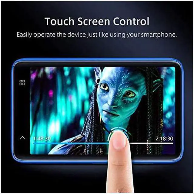 Alt view image 4 of 7 - MP3 Player with Bluetooth 4 0 quot Full Touchscreen Mp4 Mp3 Player with Speaker 8GB Portable HiFi Sound Mp3 Music Player with FM Radio Voice Recorder E Book Supports up to 128GB TF Card Blue