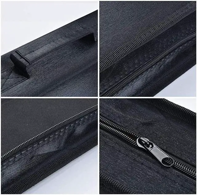 Alt view image 4 of 7 - CDDVD Case Holder 128 Capacity CD VCD Media Wallet Storage Holder Booklet Organizer Black