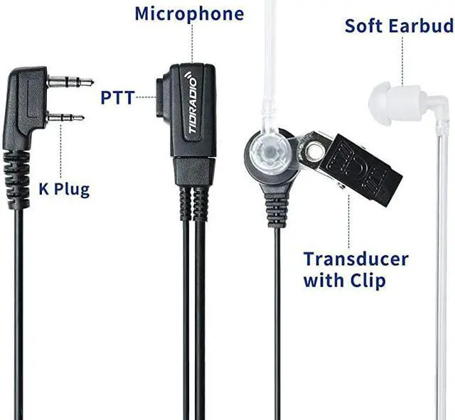 Alt view image 5 of 7 - RADIO TDV2 Two Way Radio UHF 2 Way Radios Walkie Talkies Long Range Hand Free Walkie Talkies for Adults with Secret Service Earpiece 20 Pack