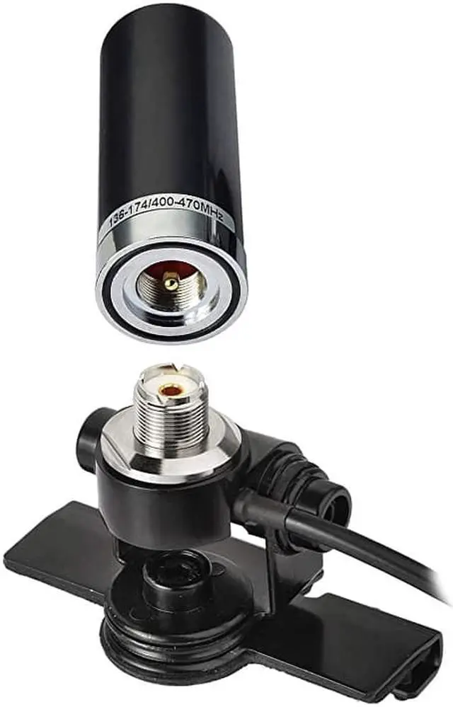 Alt view image 3 of 7 - Vehicle Ham Radio Mobile Radio Antenna VHF UHF 136174MHz 400470MHz Car Truck Amateur Radio Two Way Radio Low Profile Antenna with Lip Mount Fixed Bracket PL259 Male 5m 165 feet RG58 Cable