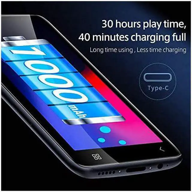 Alt view image 7 of 7 - MP3 Player with Bluetooth 4 0 quot Full Touchscreen Mp4 Mp3 Player with Speaker 8GB Portable HiFi Sound Mp3 Music Player with FM Radio Voice Recorder E Book Supports up to 128GB TF Card Blue