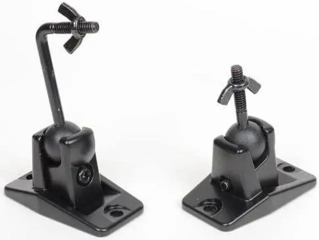 Alt view image 6 of 6 - Speaker Wall Ceiling Mount Bracket One Pair for Universal Satellite, fits Keyhole and Thread Hole with 1/4 20 Threads, 4mm and 5mm Black 1ST